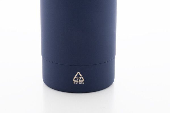 Bouteille en acier inoxydable recyclé Rubbar - Bleu Foncé