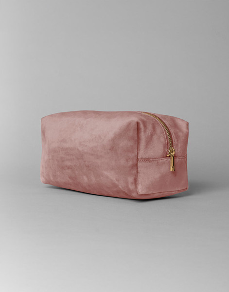 Velvet Toiletry / Accessory Case - Dark Emerald / L
