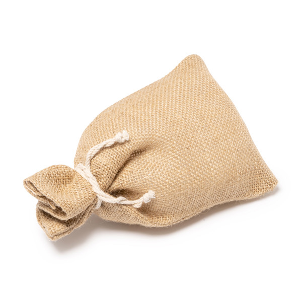 Personalised natural jute drawstring bag