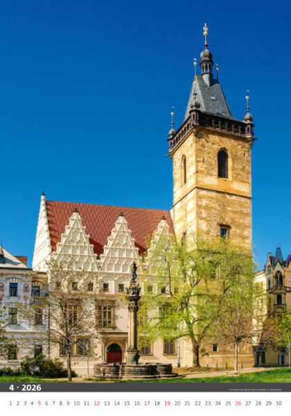 Nástěnný kalendář Praha 2026
