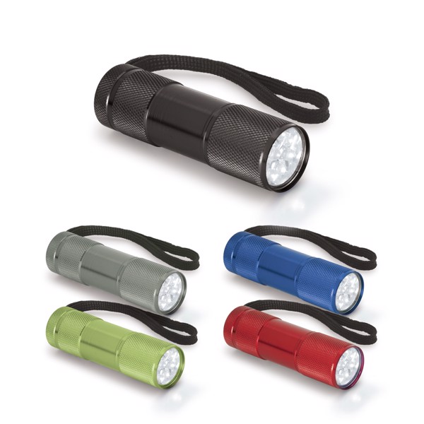 FLASHY. Hliníková svítilna s 9 LED diodami - Královská Modrá
