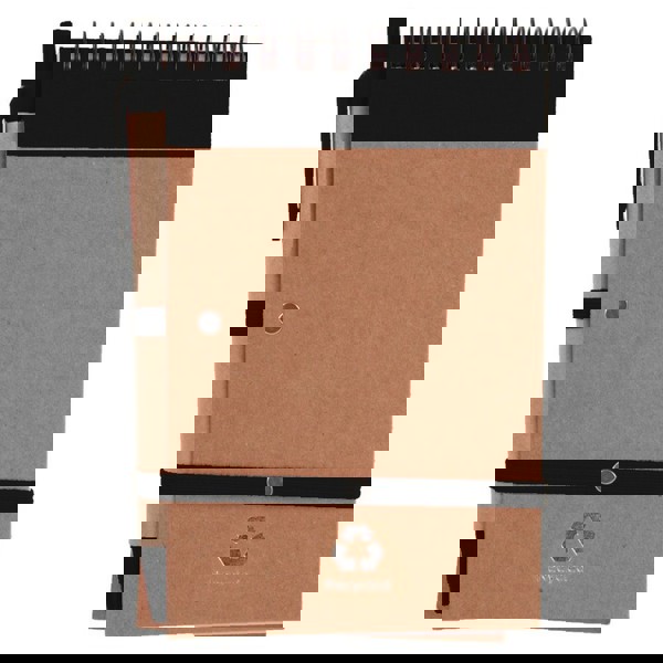 Notizbuch ca. A6 mit Kugelschreiber | Chapman - schwarz