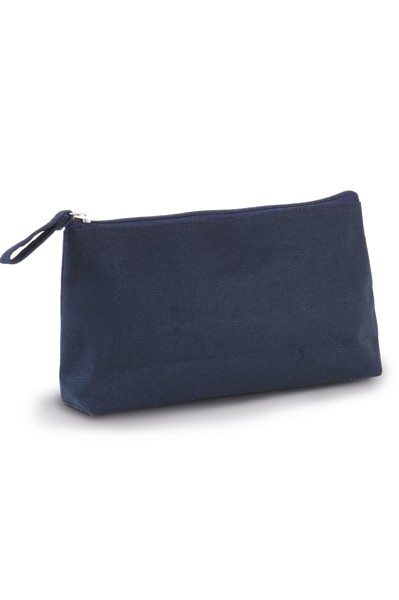 Cotton Canvas Toiletry Bag - Black