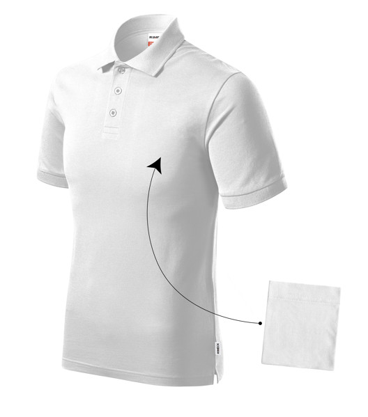 Polokošeľa Pánska Rimeck® Resist Heavy Polo - Biela / XL