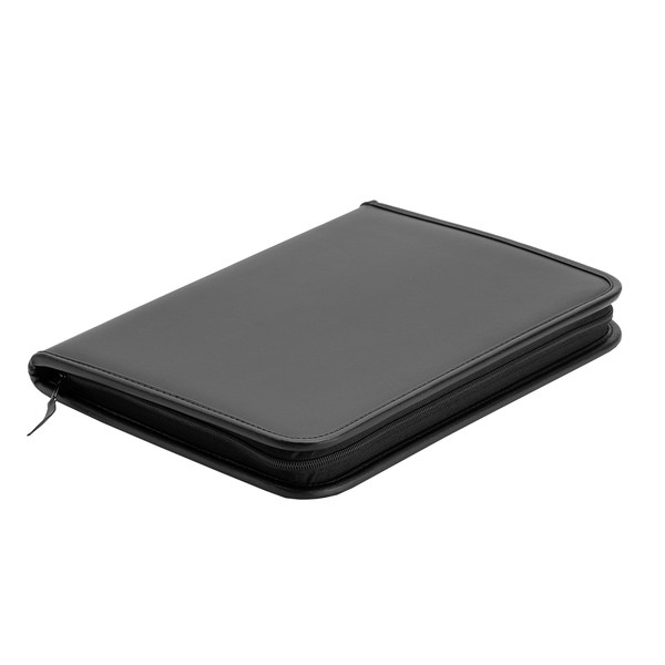 Solarino A4 zipper portfolio - Black