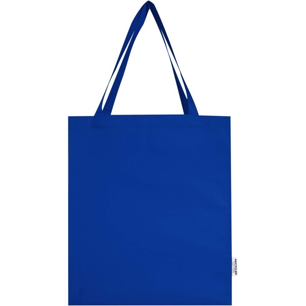 Sac shopping à soufflets Madras en coton recyclé 140 g/m² certifié GRS 12L - Bleu royal