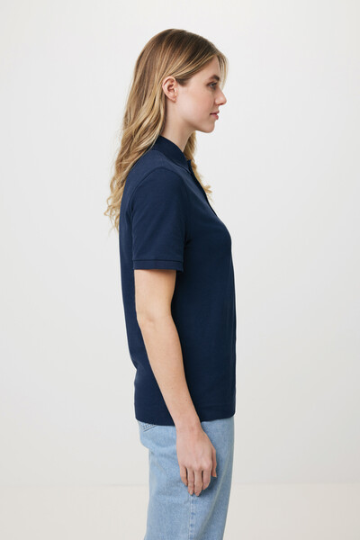 Polo en coton piqué et recyclé Iqoniq Yosemite - Bleu Marine / L