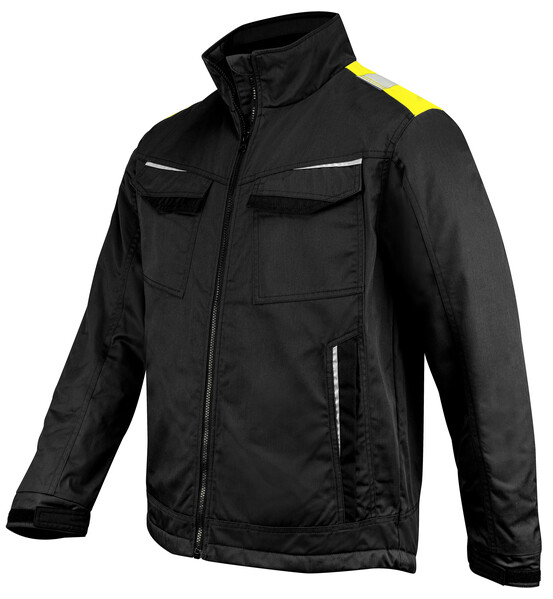 5428 Jacket Padded Black/Yellow M