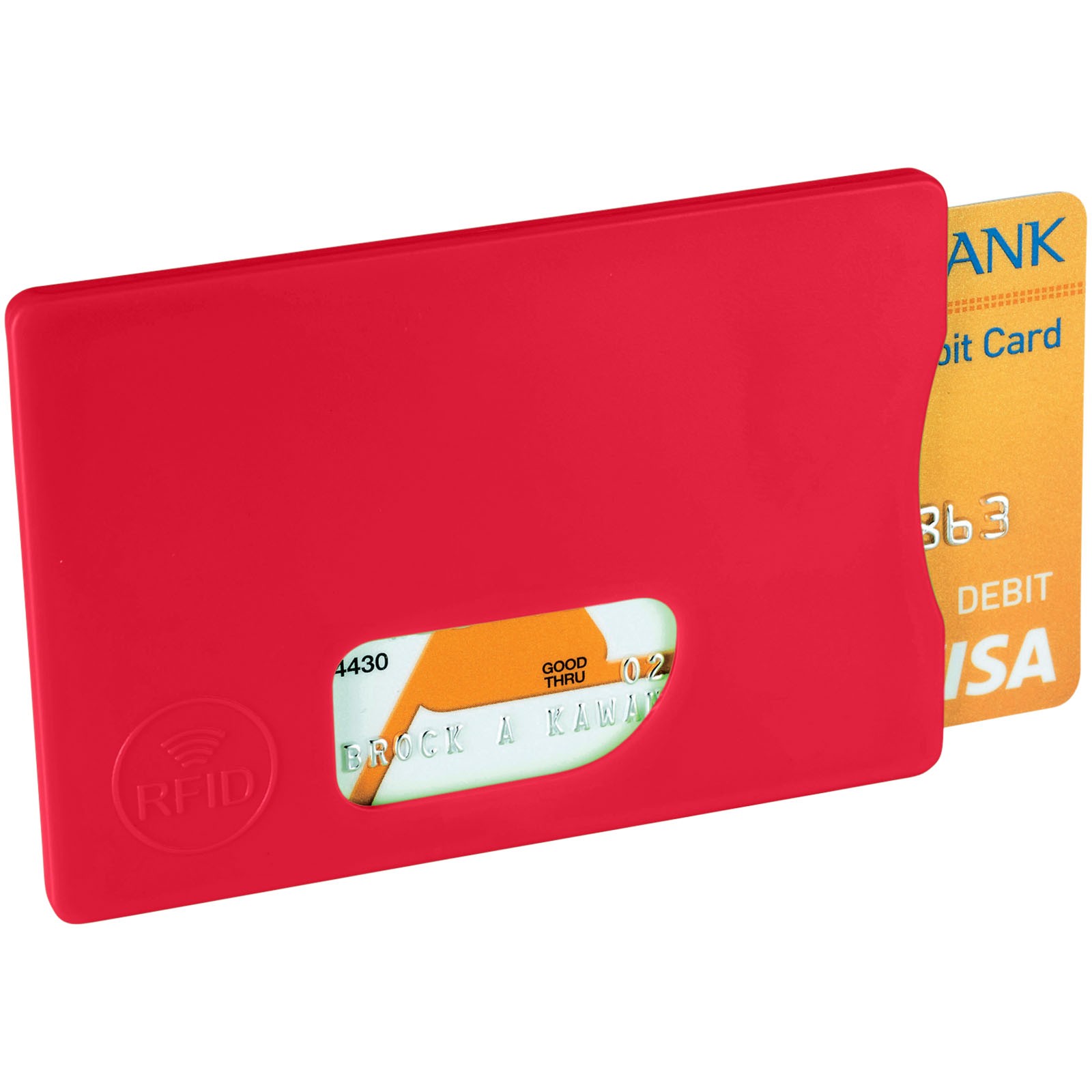 Ochrana pro RFID karty - Červená s efektem námrazy