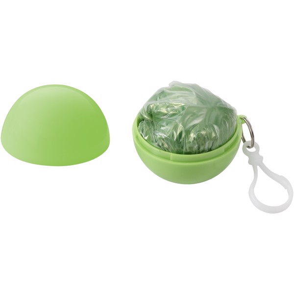 Xina rain poncho in storage ball with keychain - Lime