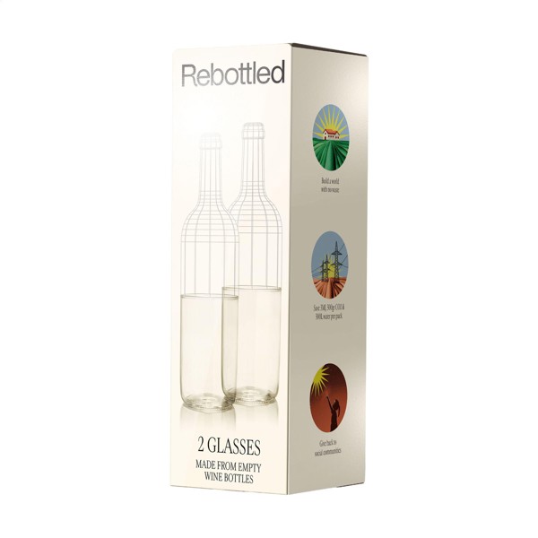 Rebottled® Tumbler 2-pack verres - Translucide