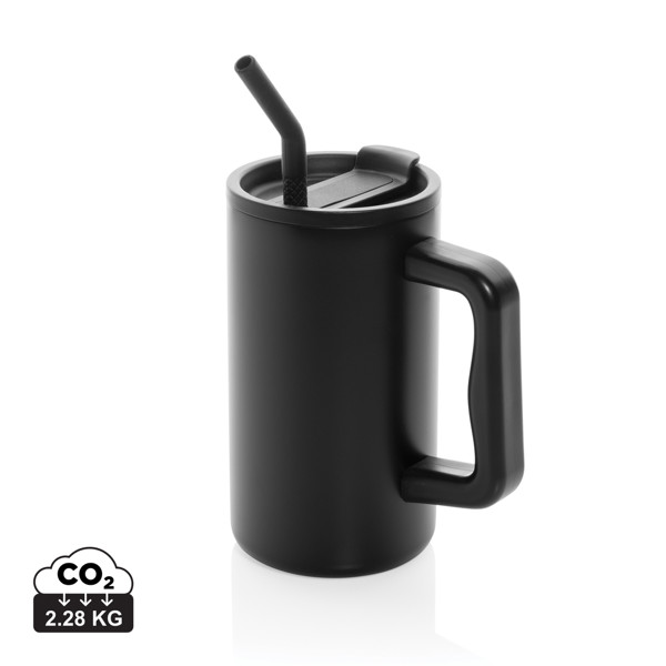 Cube RCS certificirana šalica od recikliranog čelika 800 ml - Crna
