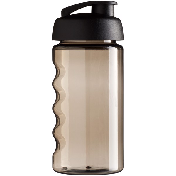 Športová fľaša H2O Bop® 500 ml s odklápacím viečkom - Uhľová / Jednofarebná čierna
