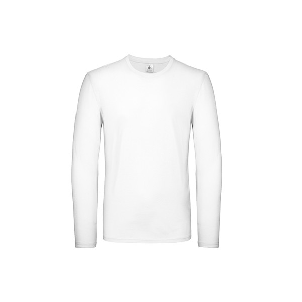 T-Shirt B&C #E150 Lsl - 100% Algodão (Investindo Em Better Cotton) - Branco / M