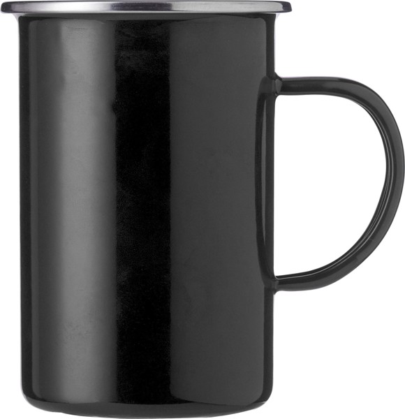 Smaltovaný hrnček (550 ml) Ayden - Čierna