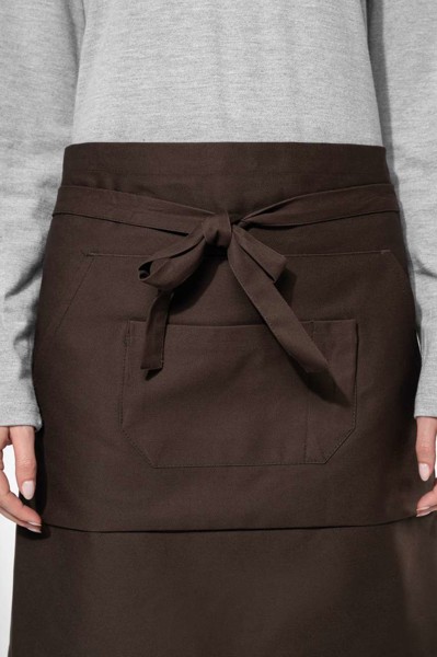 Cotton Mid-Length Apron - White