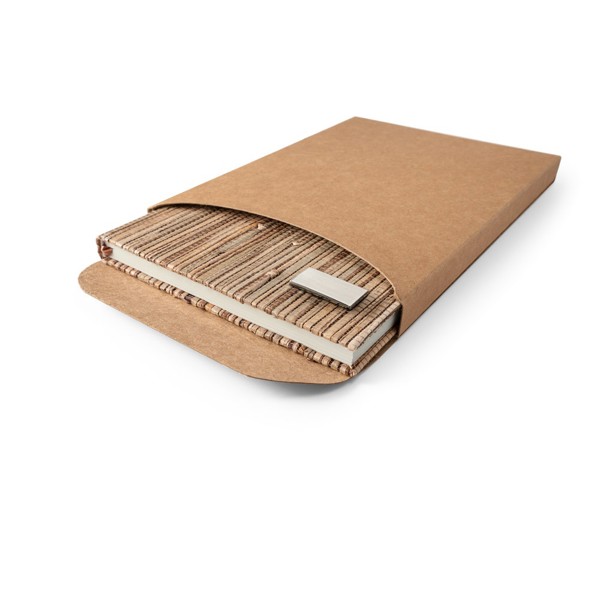 PS - NERUDA. A5 notepad in natural straw fibre