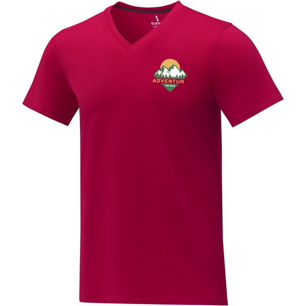 T-shirt Somoto manches courtes col V homme - Rouge / XS