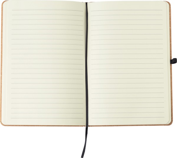Notitieboek Gianna | Gerecycled leer | A5 | Gelinieerd - zwart
