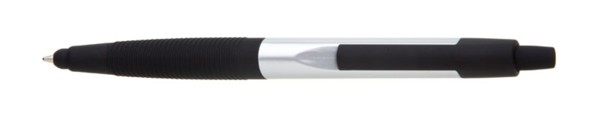 Plastic Ballpoint Pen Tocca- Silver Accerories - Silver/Silver