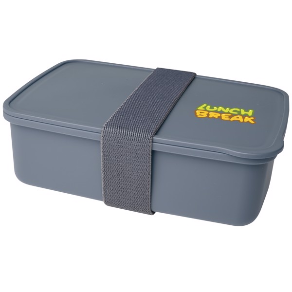 Boîte à lunch Dovi en plastique recyclé - Gris ardoise