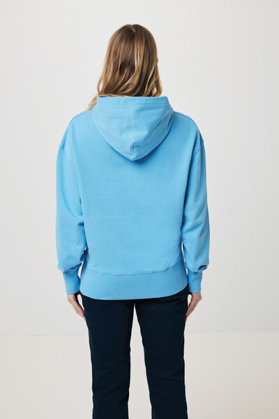 Mikina s kapucí Iqoniq Yoho relaxed fit z recykl. bavlny - Tranquil Blue / M