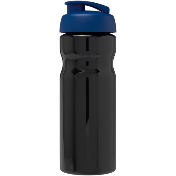 Bouteille de sport H2O Active® Base 650ml avec couvercle à clapet - Noir / Bleu