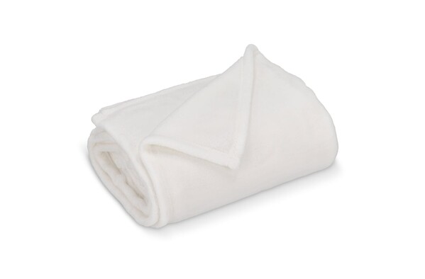Korallenfleece-Decke OEKO-TEX®  Sublimation 130 x 170 cm 270 g/m² - Weiss