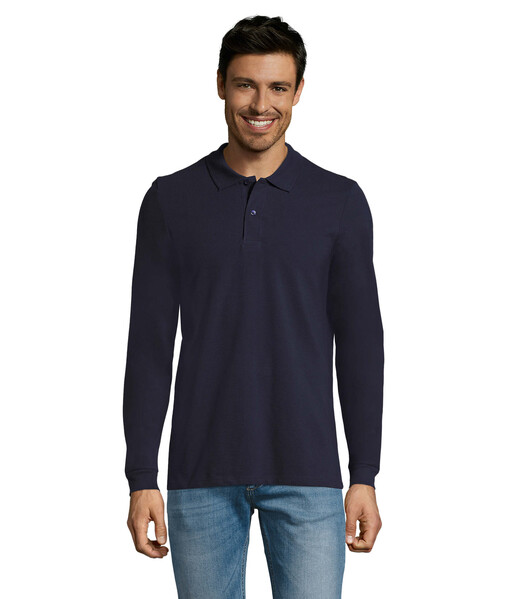 PERFECT MEN LSL POLO 180g Perfect Lsl Men - French MarinhoL