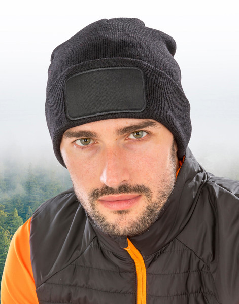 Recycled Double Knit Printers Beanie - Grey / ONE SIZE