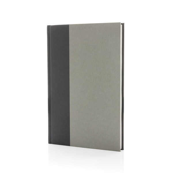 Words GRS certified RPET & Kraft A5 notebook - Grey
