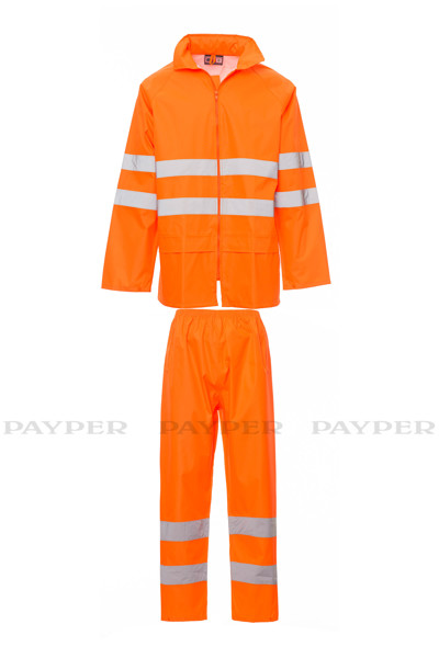 Conjunto impermeável Hi-Vi Rainset       - Alta Visibilidade Laranja 