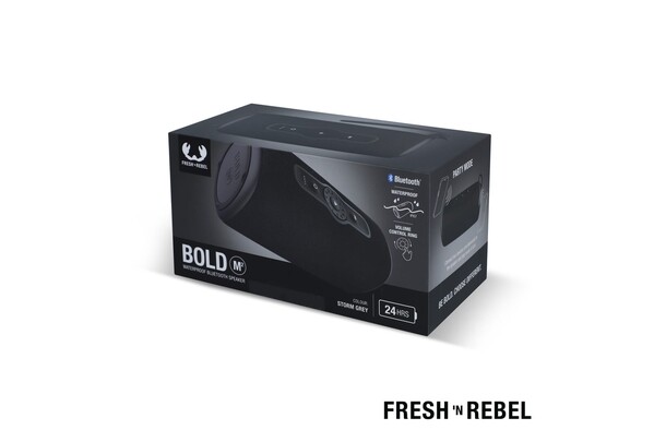 Fresh 'n Rebel Bold M2 zvočnik, vodotesen, Party Mode - Temna kovinska pištola