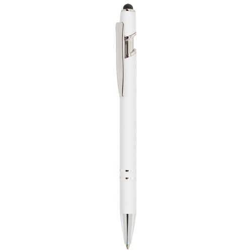 STYLO MÉTALLIQUE AVEC TOUCH "ATLANTA" - Blanc