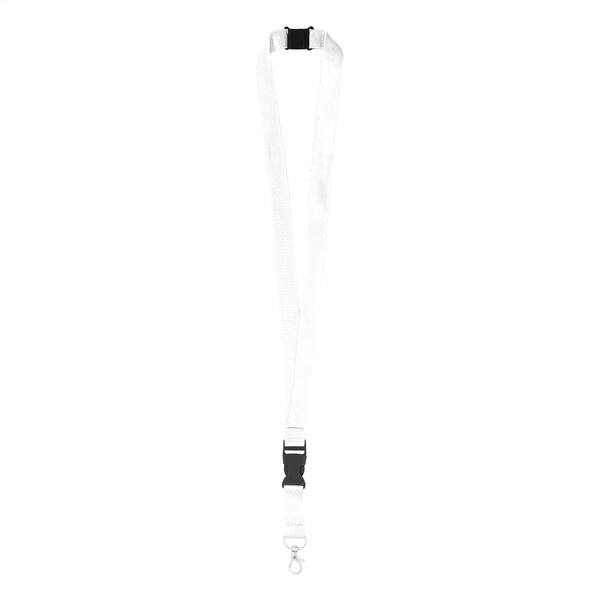 Lanyard aus RPET Revent Plus - Weiß