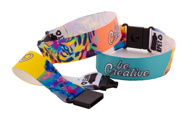 Mojo RPET bracelet, recycled polyester - White