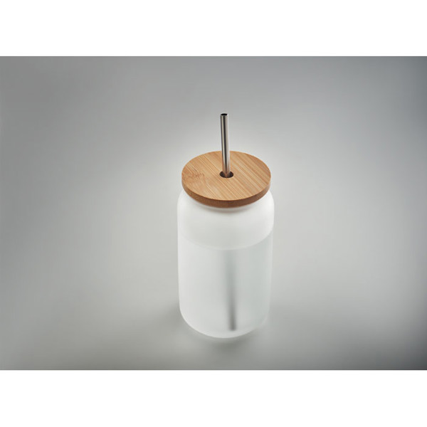 Jarblim mason jar, bamboo lid, 400 ml