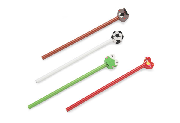 PENCIL with eraser FUNNI MIX - Frog - white