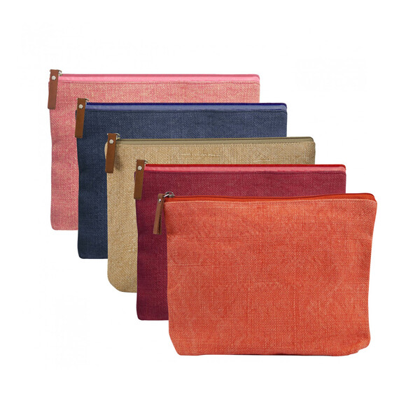 Trousse zip jute ANYDAYS - vert/turquoise