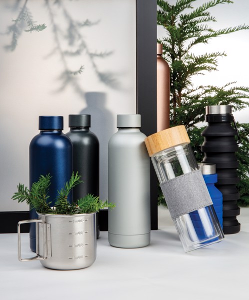 Xd Collection collapsible silicone bottle, 550ml - Black