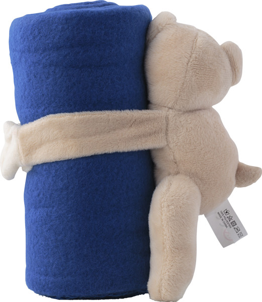 Urso de pelúcia com cobertor de lã Owen - Black