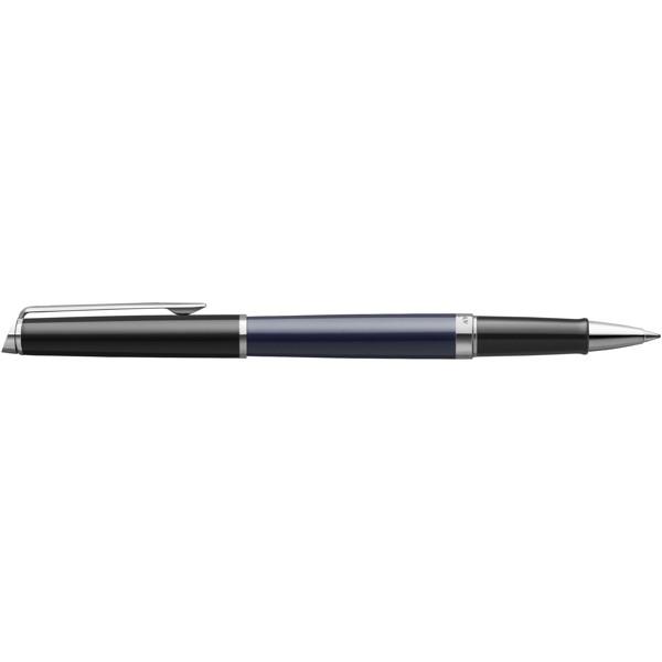 Penna roller colorata con finiture in palladio Hemisphere (inchiostro nero) - Blu / Nero