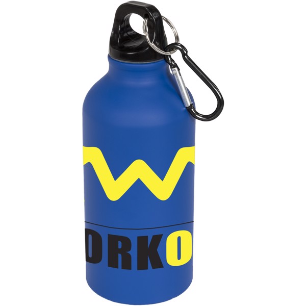 Oregon 400 ml matte water bottle with carabiner - Blue