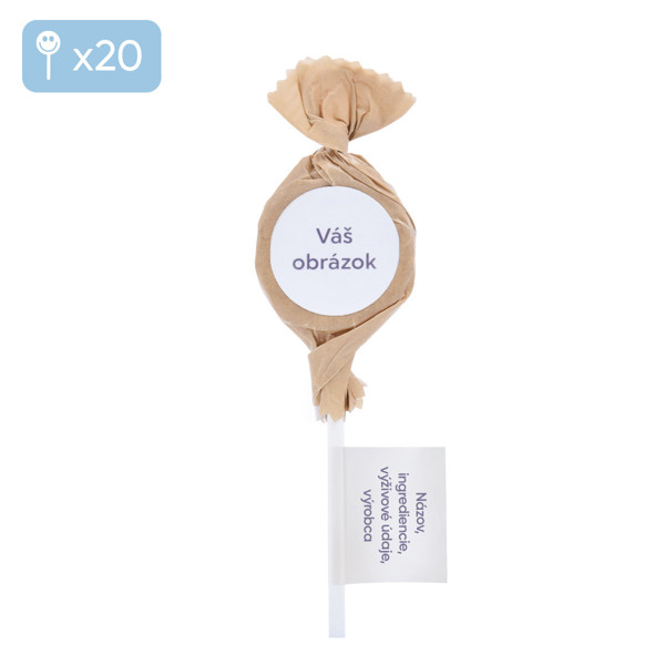 Včelízanky - medové lízanky NA MIERU s vašou okrúhlou nálepkou