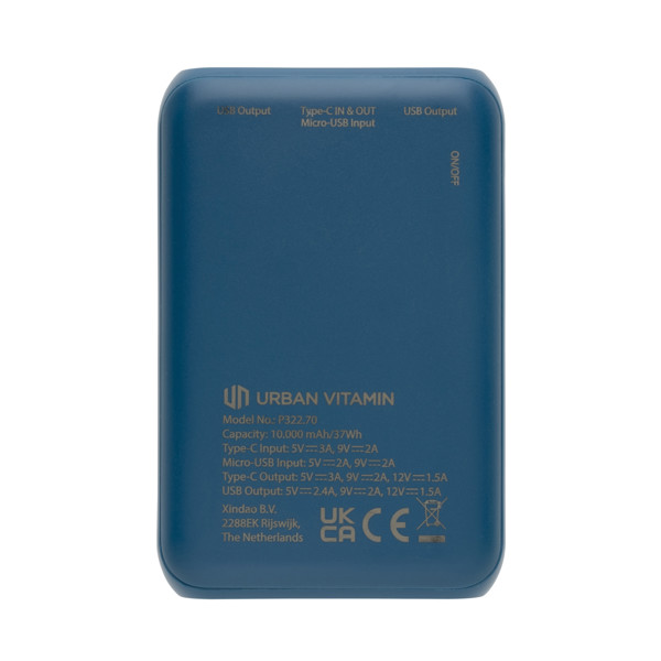 Powerbank 10.000 mAh 18W PD Urban Vitamin Alameda - Bleu