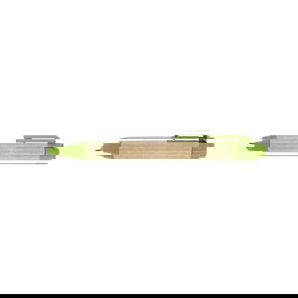 Memo holder, notebook, sticky notes, ball pen, ruler