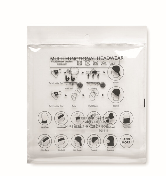 RPET -Multisfunktions-Schal mit vollflächigem Druck - Einzelner Polybeutel