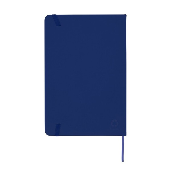 Notebook A5, recycled PU | Roderick - navy blue