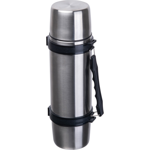 Vacuum insulated jug with cups EMANUEL - Silvergrey