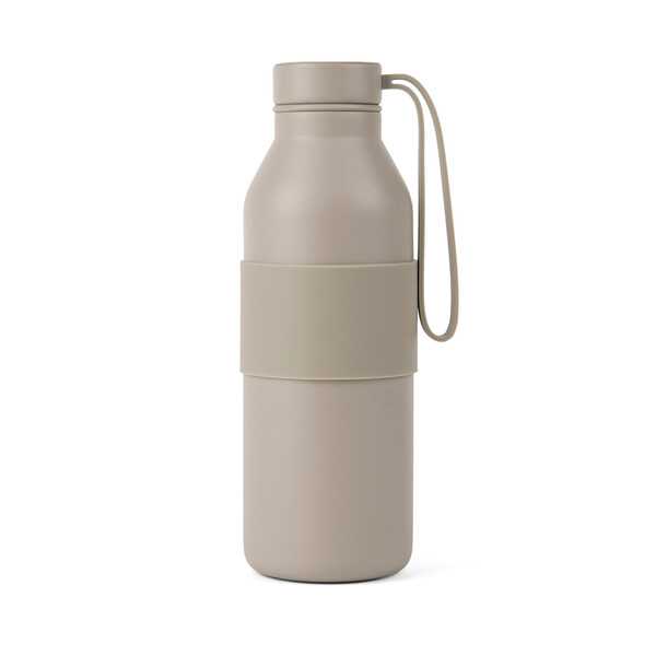 VINGA Niro RCS nerezová fľaša so silikónovým úchytom 500 ml - Béžová
